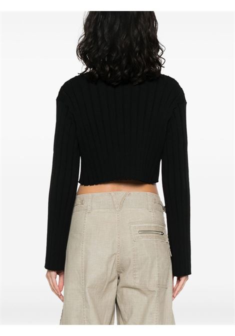 Black ribbed cropped jumper - women ALEXANDER WANG | 4KC2241014001